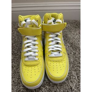 Nike Yellow Air Force 1 High Top Shoes Mens 9